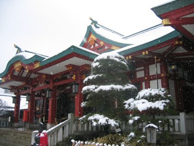 雪の日枝山王神社